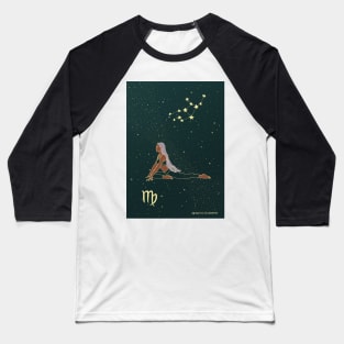 Virgo Zodiac Yoga Girl Baseball T-Shirt